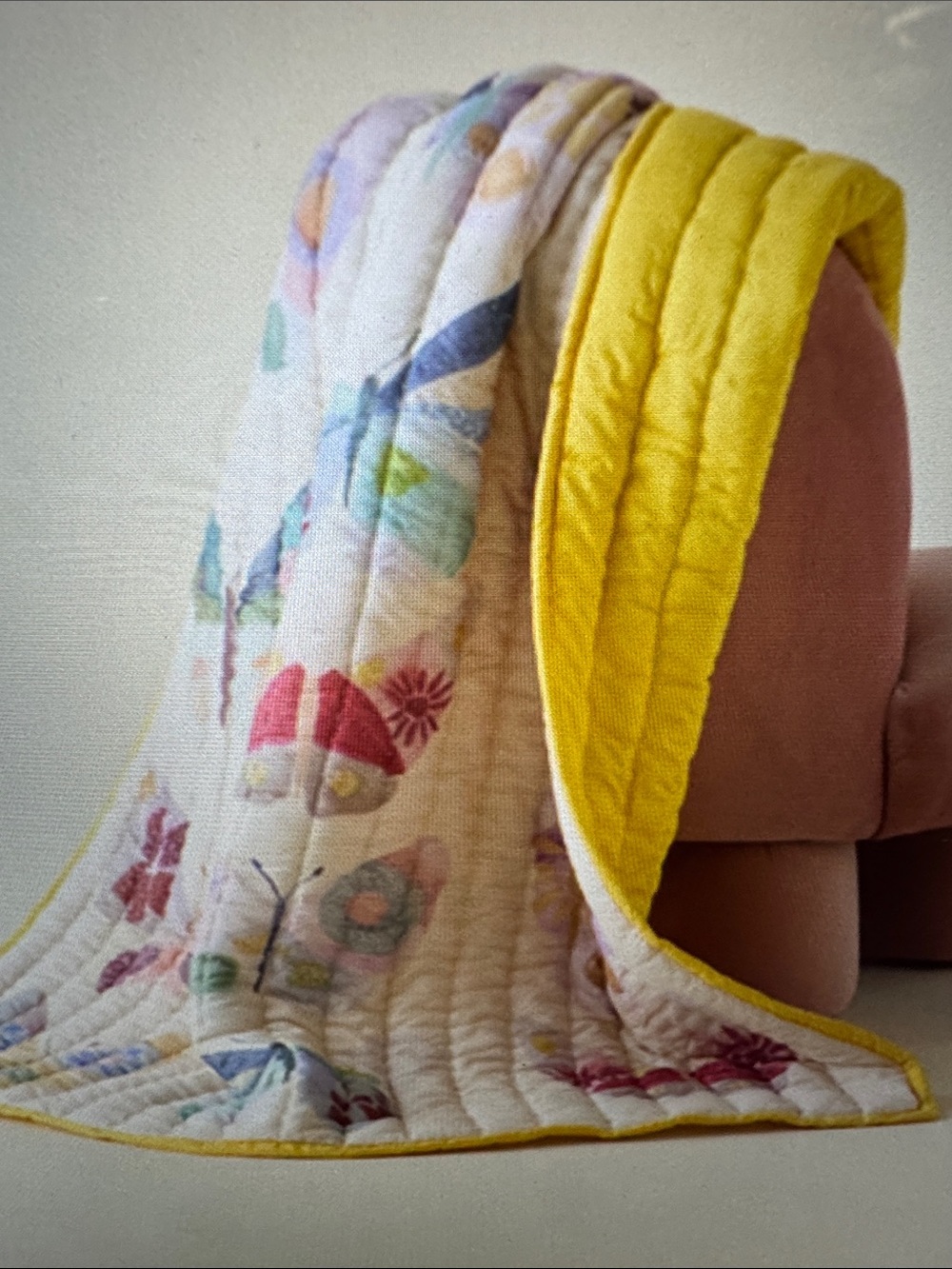Urban Outfitters Monica Butterfly Jasmine Cotton Seed Stitch Throw Blanket